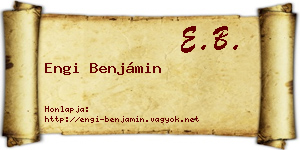 Engi Benjámin névjegykártya