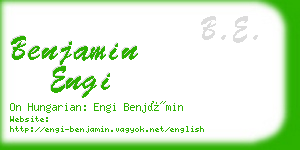 benjamin engi business card